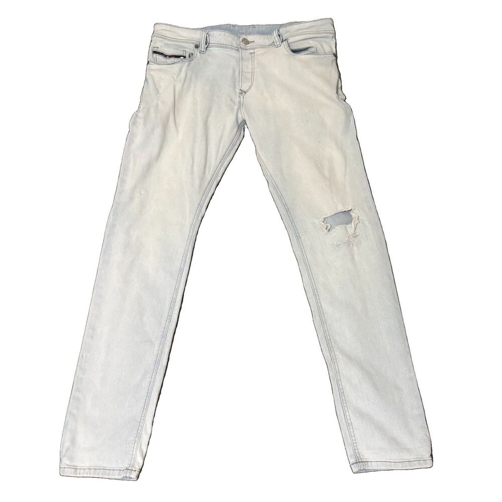 Diesel Sleenker Slim Skinny Jeans Men's W32 L30 Light Wash Stretch